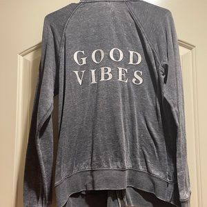 Good Vibes Distressed Hoodie